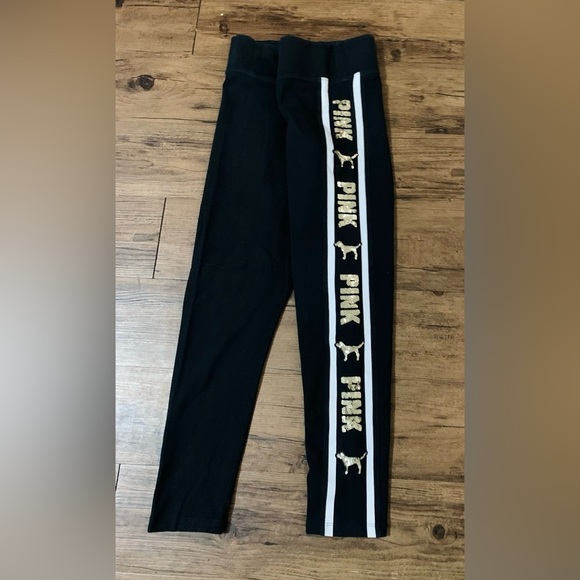 PINK VS BLING DOGGIE HOODIE / YOGA LEGGINGS OUTFIT SET LARGE - Picture 10 of 12